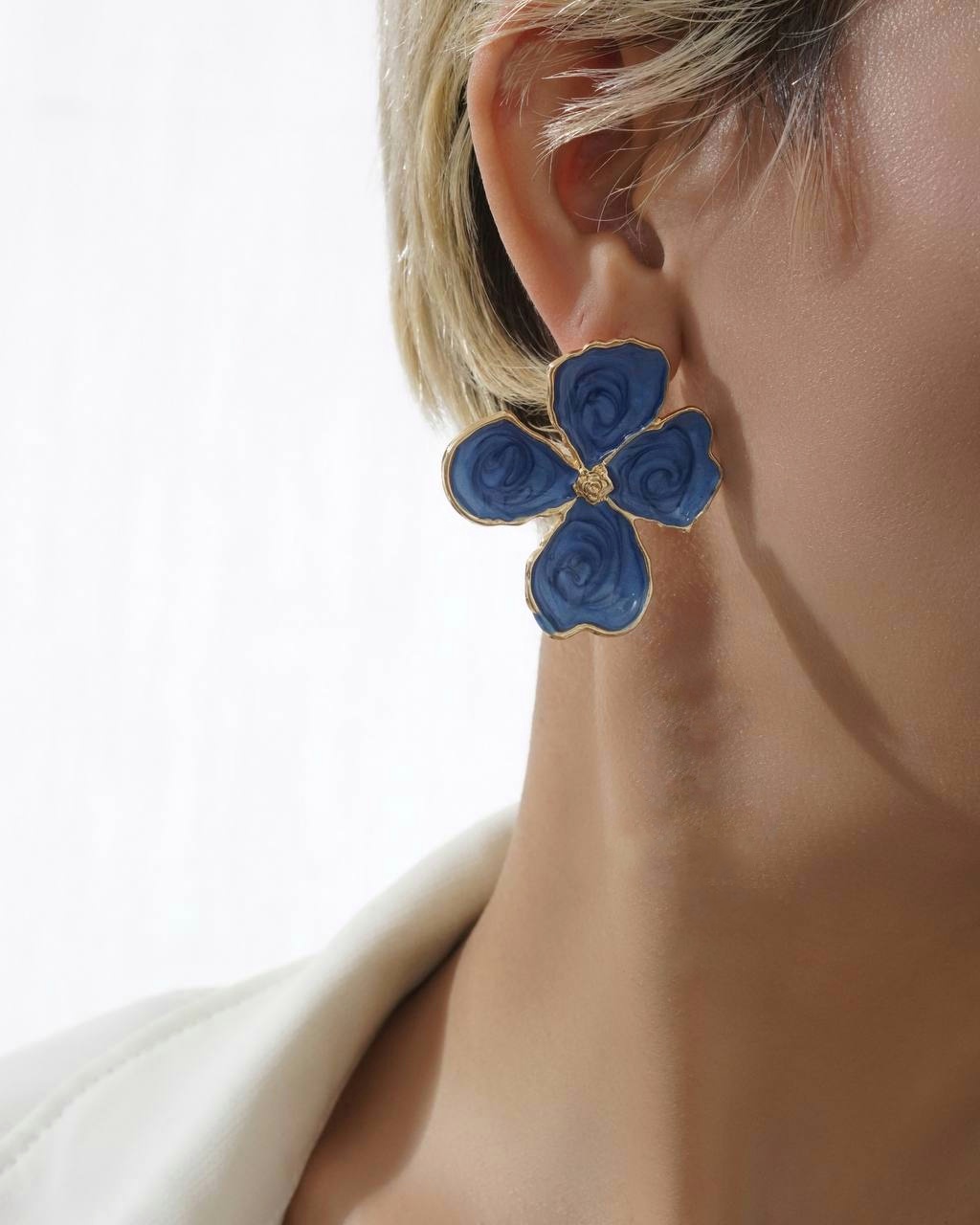 گوشواره میناکاری طرح گل