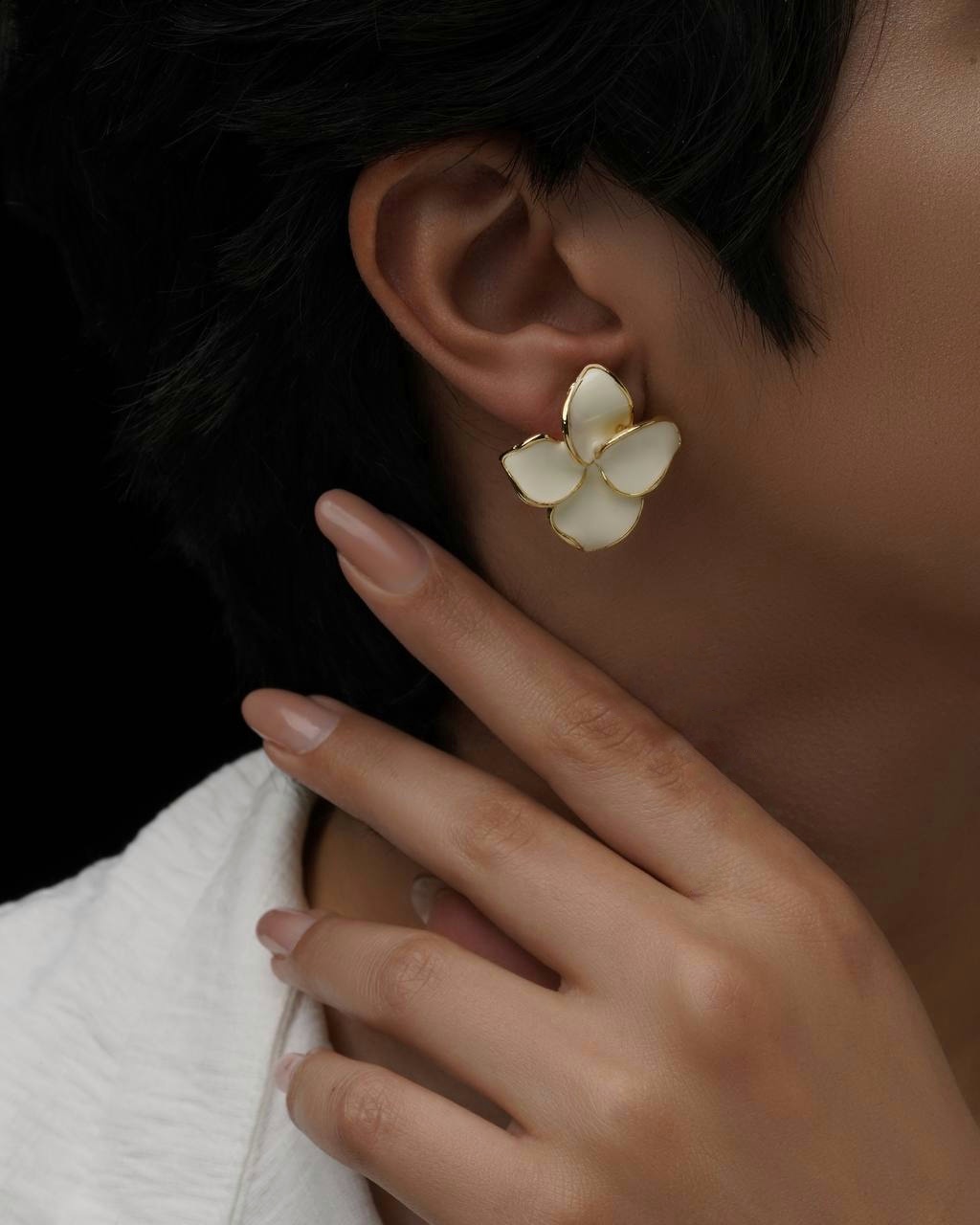 گوشواره میناکاری طرح گل