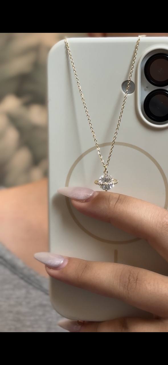 گردنبند مینیمال جواهری زحل